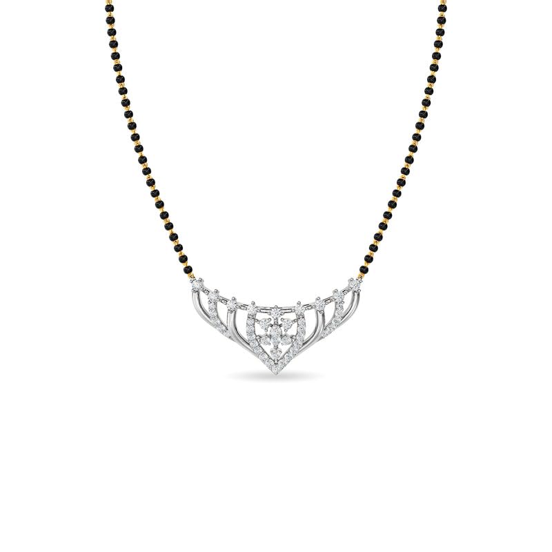 Image of KISNA JEWELS 14KT|18KT BIS Hallmark Pure Gold and Diamond Mangalsutra For Women