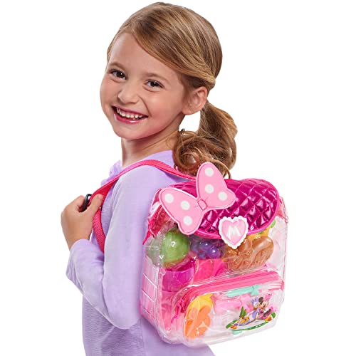 image for Disney Junior Minnie Mouse 18-piece Backpack Picnic Set, Dress Up and 