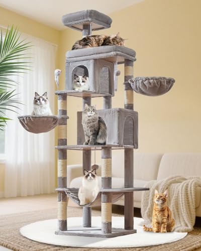 Torre de Gatos Taoqimiao 77 Pulgadas para Gatos Grandes miniatura 1
