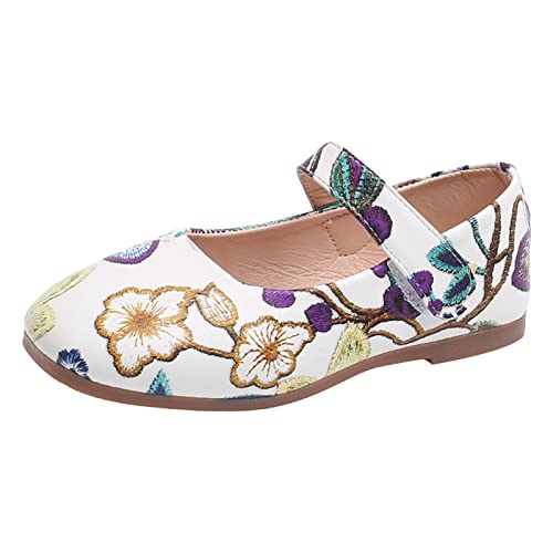 Genérico Chica Rosa Dedo Separado Sandalias Casual Fondo Plano Ligero Colorido Flor Patrón Gancho Hebilla Chica Azul Cómodo Sandalias, morado, 23 EU