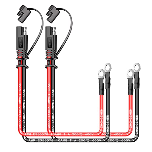iMESTOU câbles 10AWG SAE 2 broches connecteur rapide anneau terminal 1 pi 24V