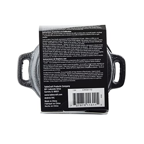 Tablecraft Cast Iron Round Mini Casserole With Lid Cookware, 8-Ounce, Black, 8 Oz #TOP6