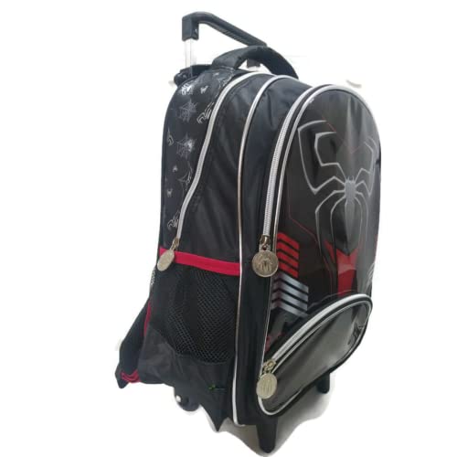 Mochila Bolsa Escolar Infantil Aranha Com Rodinha Menino