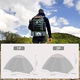 Night Cat Camping Tent for 2 Person Man Waterproof Backpacking Tents Easy Setup Lightweight for Hiking Backyard - Image 7