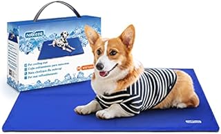 Nobleza - Dog Cooling Mat Large Pet Self Cooling Non-Toxic Gel Pads Puppy Cat Bed Mat Cooling Summer Sleeping Mattress, 50 * 65cm, Blue, M