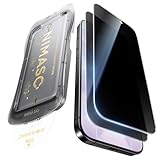 NIMASO 覗き見防止 iPhone 17 用/iPhone 16 Pro用 ガラスフィルム 自動除塵 気泡レス 強化ガラス のぞき見防止 保護フィルム 貼り付け簡単 ガイド枠付き 2枚セット いPhone17/いPhone16 Pro対応（6.3インチ） DSP25F1706