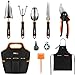 Produktbild TACKLIFE Gartenwerkzeug Set, Gartengeräte aus rostfreiem Edelstahl (29 in 1) : Transplantatkelle, Gartenschere, Gartenunkrautschneider, Pflanzenkelle mit Skala, Gartengabel, Handtasche usw.  GGT5A