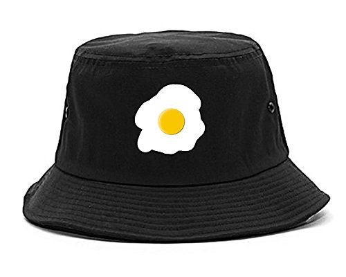 Kings Of NY Fried Egg Breakfast Chest Mens Bucket Hat Cap Black