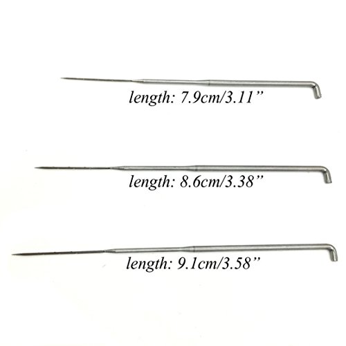 image for Z-COLOR 60 Pieces 79mm 86mm 91mm Felting Needles DIY Wool PIN Felting 