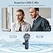 PoP voice USB C Mini Wireless Lavalier Microphone for iPhone/Android, Lapel Mic with Noise Reduction, Lav Mic for Video Recording, Tiny Microphone Content Creator Interview for Tiktok, YouTube, Vlog