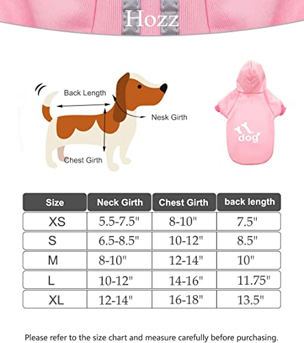 Hozz Chihuahua Dog Hoodie Clothes Cute Bone Small Sweatshirt Warm Clothes Sweaters For Puppy Dogs Pink Xs #TOP2