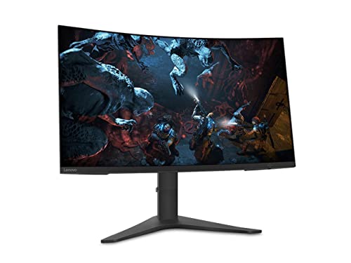 Lenovo G32Qc-10 31.5-Inch Qhd Curved Gaming Monitor, 1440P, Amd Freesync Premium, Displayport, Hdmi, Narrow Bezels, Adjustable, Vesa Mount, 66A2Gccbus #TOP1