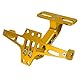 Motorrad Kennzeichenhalter, Universal CNC Aluminiumlegierung Verstellbarer Motorrad Nummernschildhalter für Motorrad ATV (Gold)