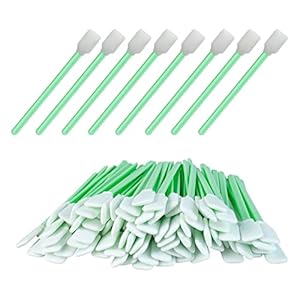 100 Pièces Bâtonnets de Nettoyage en Mousse,D'écouvillon en Mousse pour Nettoyage d'imprimante,Jet d'encre,Appareil Photo,Lentille,Optique