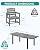 SERWALL 9-Piece Outdoor Dining Set, 60" - 83" Expandable Outdoor Dining Table and 8 HDPE Chairs, All Weather HDPE Outdoor Furniture Set for Backyard, Garden, Grey
