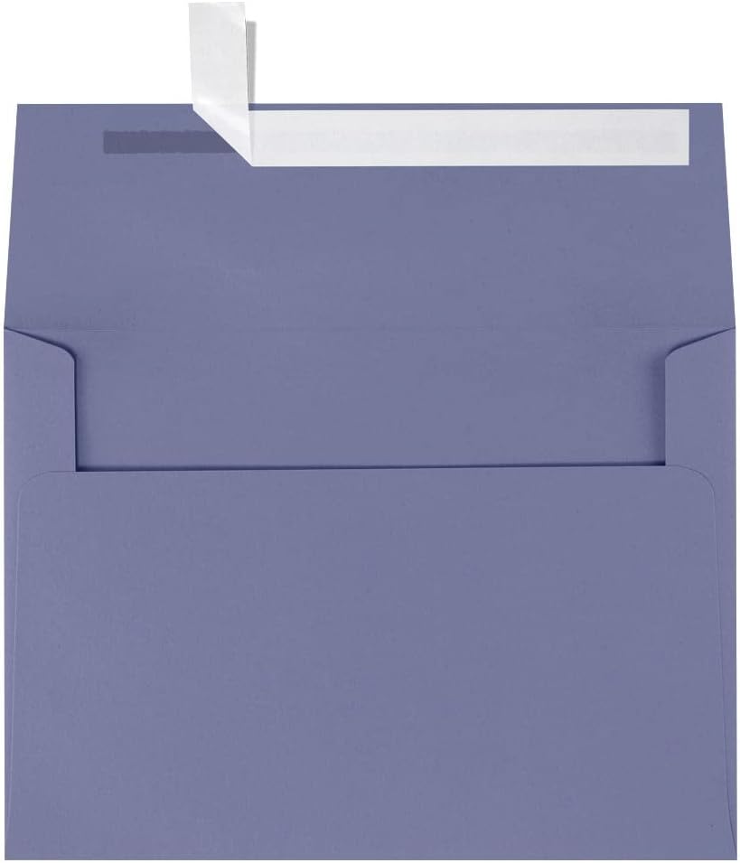 JAM PAPER A7 Premium Invitation Envelopes with Peel and Seal Closure - 5 1/4 x 7 1/4 - Dark Purple - 100/Pack