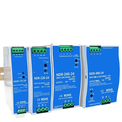 Transformateur de puissance AC/DC 24V 120W NDR pour armoire électrique