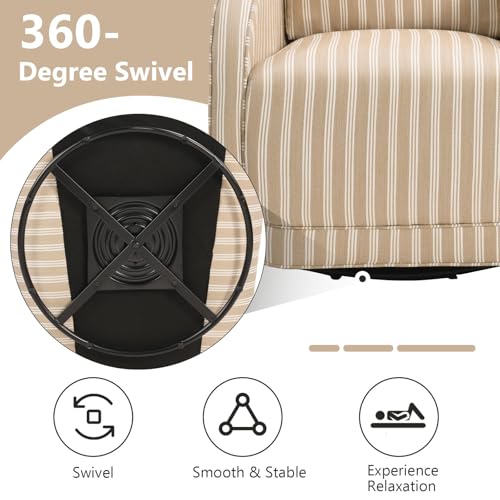 Sillón Plegable Ergonómico Rayas Marrón miniatura 5