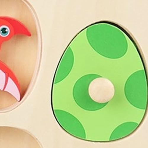 Puzzle de dinosaurios con bloques didácticos de combinación de colores para el desarrollo infantil 7