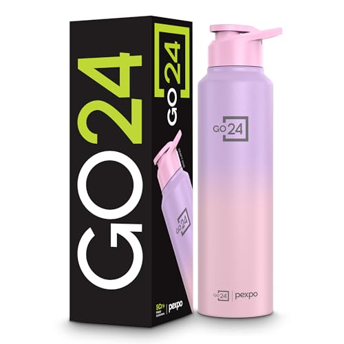 Water Bottle 1 ltr Stainless Steel Sports/Fridge Bottle with Sipp...