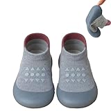 PandaEar Baby Sock Shoes Toddler Walking Shoes, Non-Slip Soft Sole Sneakers Breathable Slippers for Infant Boys Girls (Grey, US Footwear Size System, Infant, Age Range, Medium, 12 Months, 18 Months)