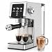 KOMTWNM Espressomaschine 20 Bar Siebträgermaschine mit Touchscreen, 1350W Kaffeemaschine mit Milchaufschäumer, 1,2L Wassertank, Einzel- & Doppelshot