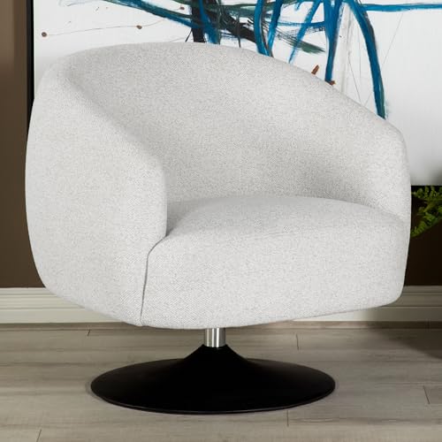 Coaster Home Furnishings - Dave - Boucle Fabric Upholstered Barrel Back Swivel Accent Chair...