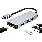 Elegante e portatile: l'adattatore multiporta hub USB di piccole dimensioni e leggero, portatile, puoi portarlo sempre e ovunque. Questo adattatore è ideale per casa, ufficio e viaggi d'affari.