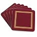 Pimpernel Classic Burgundy Coasters - Set of 6