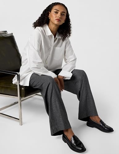 Vince Women's High Waisted Microcheck Wide Leg Trouser2