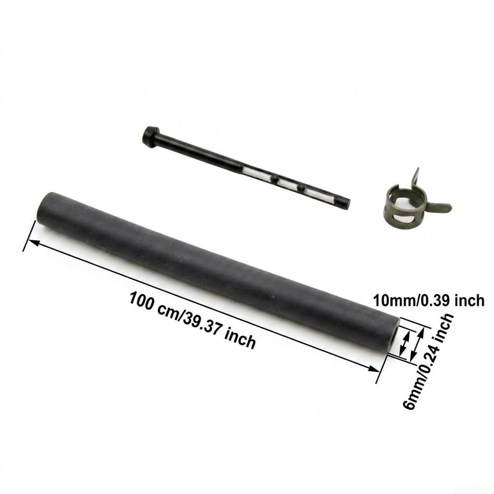 Tubo de combustible plástico negro kit de repuesto jardín
