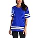 Produktbild OSYARD Damen Casual Printing T-Shirt ärmellose Weste Tank Tunika Tops Bluse(EU 46 / XL, Blau)