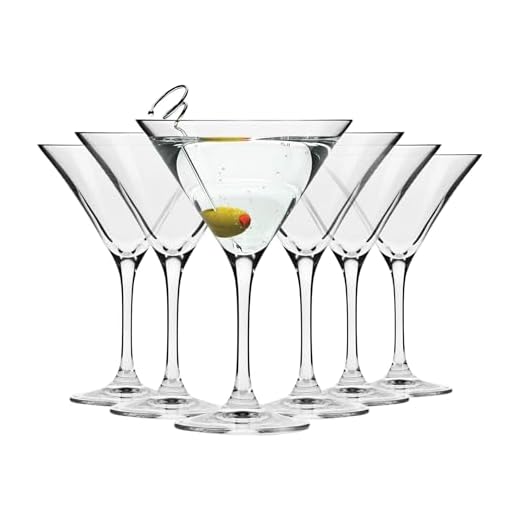 Krosno Copas Martini Cóctel | Conjunto 6 Piezas | 150 ML | Elite Collection Uso en Casa, Restaurante y en Fiestas | Apto para Microondas y Lavavajillas