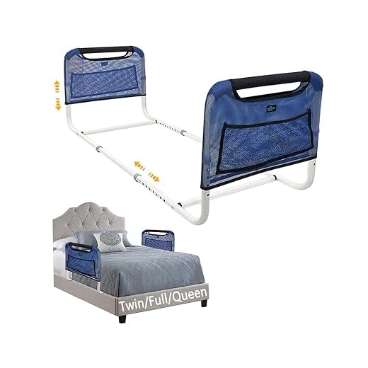 Double Bed Rail U Bar for Medical Bed Safety Assisting Rails Bed Support for Elderly Adults Under Mattress Handrail Hospital Dual Bed Railings for Seniors Twin Full Queen Bed Guard Adjustable Rail