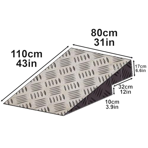Rampas de bordillo para entrada, rampa metálica para umbral de carga con superficie antideslizante, aluminio hecho a mano, para coches/SUV/motocicleta miniatura 2