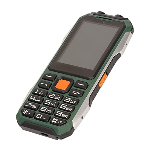 2G Seniors Cell Phone, Feature Phone Unlocked Rugged Phone, Dual SIM, 6800mAh Long Battery Life, 2.4in HD Screen, LED Flashlight, Big Loud Speaker, Cell Phone for Outdoor Hiking Travel(Green)
