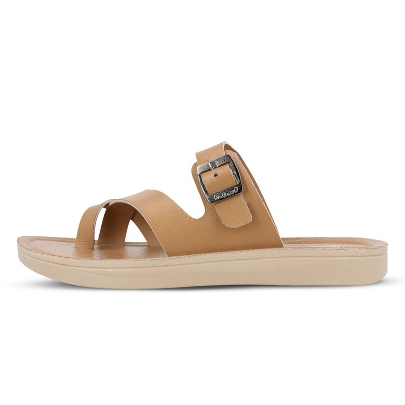 Image of WALKAROO Women Comfort Sandals|Adjustable Buckle Strap, Toe Loop Design, Soft Footbed, Lightweight Platform Sole|Casual Flats for office,Travel & all day use| WLR72048