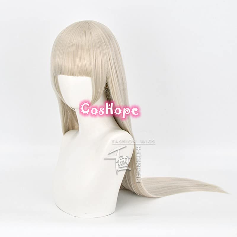 Miniatura 3 de Peluca de cosplay Ririka Momobami Cosplay Kakegurui Cosplay Mujer 31.5in de largo, peluca color beige lacio Cosplay Cosplay Anime Cosplay Pelucas