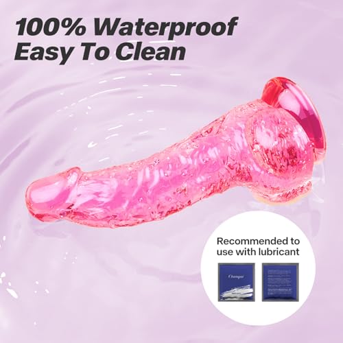 Image of Realistic Anal Dildo, 6.7 Inch Soft Pink Dildo