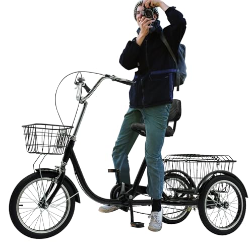 TONFEION 16 Zoll Dreirad für Erwachsene und Senioren, 3 Räder Fahrrad Mit...