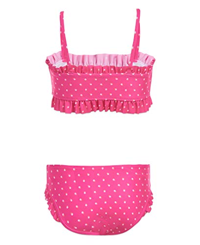 Nautica Girls' Two-Piece Bikini Swimsuit Set with UPF 50+ Sun Protection, Pink Glo Smocked, 8-10 - Image 3