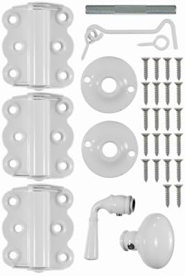 Wright Products V321WH Vinyl/Wood Screen Door Hardware Set, White - Quantity 5
