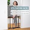 ib style® Berrin XXL Traphek | ! EXTRA BREDE DOORGANG ! | Deurhek | Geen boren nodig | 90° Stop | Automatisch sluiten | Zwart | 105-115 cm