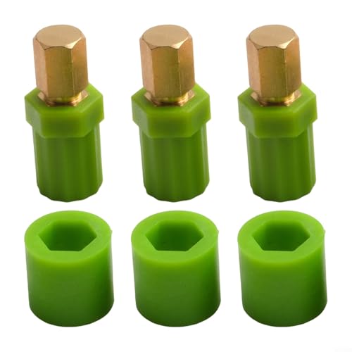 Lot de 3 coupleurs d'arbre de cisaillement en laiton pour rouleau à pâtes série KP, compatible avec KPSA/KPRA/KPEX/KPXX, pièce de réparation verte pour cuisine
