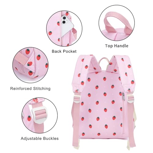 Image of Corduroy Womens Mini Backpack Girls Small Backpack Purse Fashion Casual Daypack School Bookbag (Strawberry Pink)