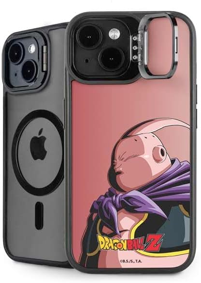 Skinit Kickstand Phone Case Compatible with iPhone 15 Plus - Officially Licensed Dragon Ball Z Majin Buu Symbol Design