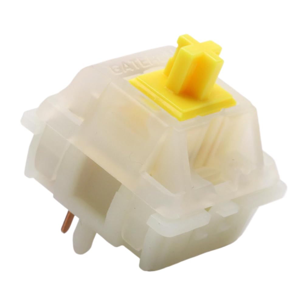 Milky Yellow Pro Switches Linear Pre lubed 5 Pin Switches For Mx Mechanical Gaming Keyboard (90 PCS)