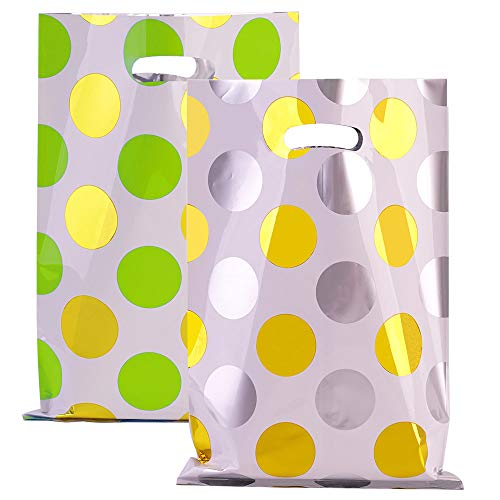 40 Pack Party Favors Bags Assorted Colors Plastic Goodie Bag for Kids Birthday