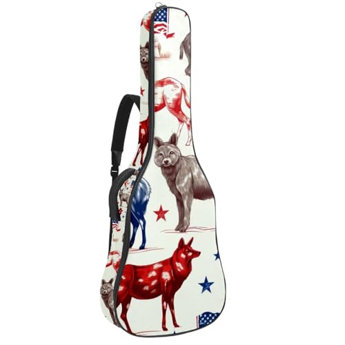 Sac pour guitare acoustique étanche motif drapeau américain 42.9 pouces