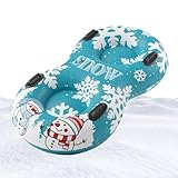 Snow Tubes Heavy Duty | 2-Person Sled with Handle,Double Person Snow Tubes,for Outdoor Winter Vacation Holiday Kids Boys Girls Teenagers Adults Family